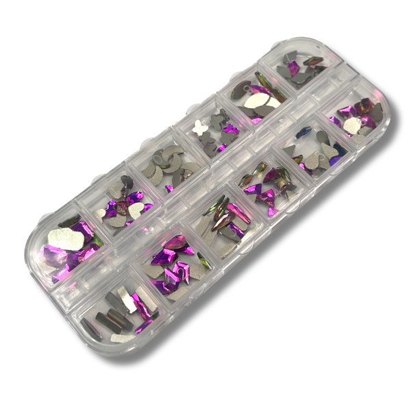 Blandad Rhinestone - Rosa