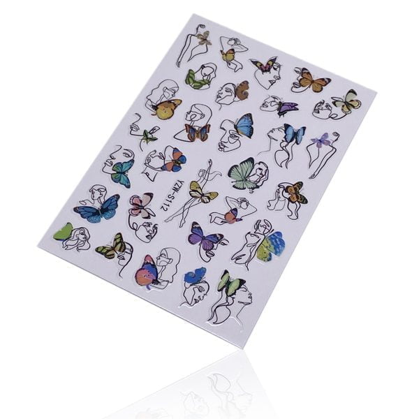 Klistermärken - Fjärilar/Ansikten