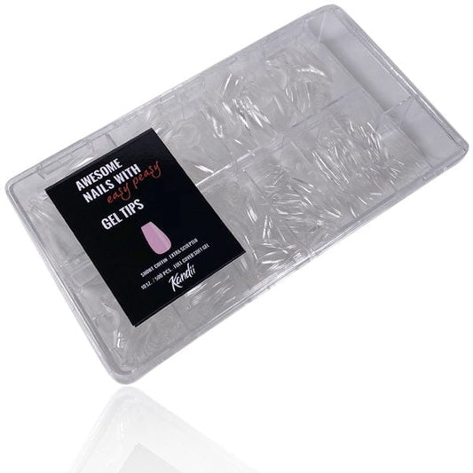 Easy Peasy Gel Tips - Kort kista (extra skulpterad)