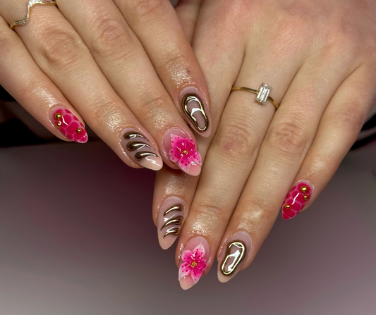 Blush Bloom Nails 🌸