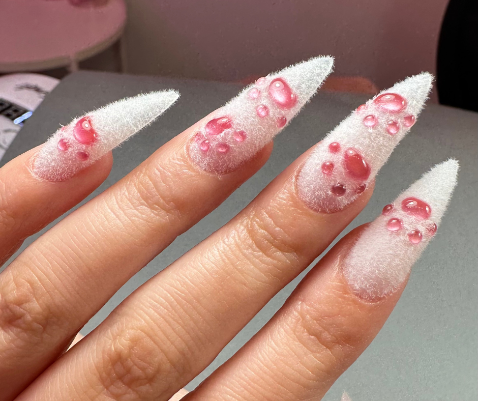 Fluffy Paw Print Nails 🐾✨